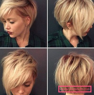 Quadrato a bob graduato su capelli corti