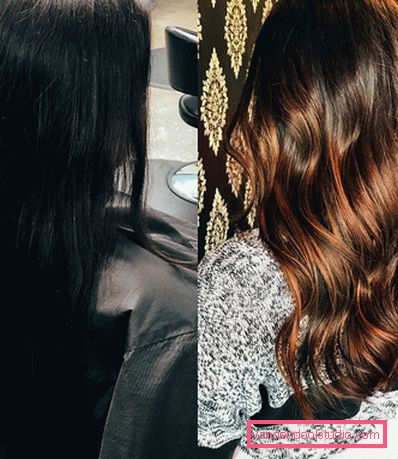 Evidenziazione californiana su capelli scuri