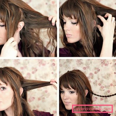 semplice castone a spirale con capelli fluenti