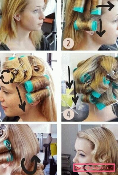 Stile elegante e alla moda su capelli medi con grandi ricci