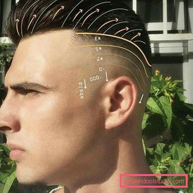 Tecnologia maschile taglio di capelli sottosquadro