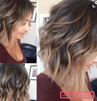 Ombre su bob caret con allungamento