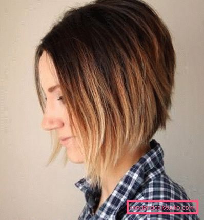 Ombre su bob caret con allungamento