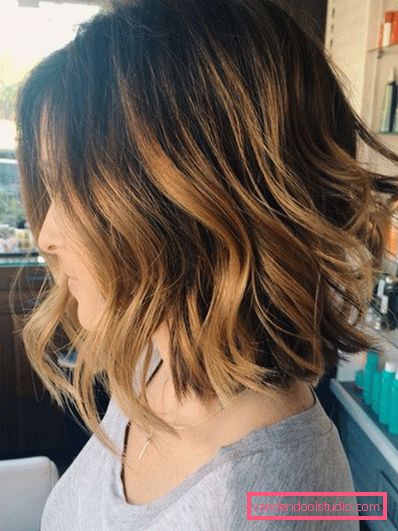 Ombre su bob caret con allungamento