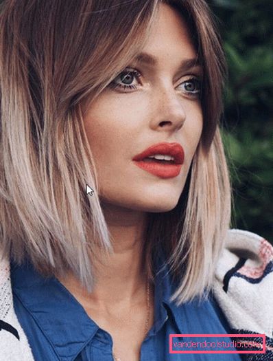 Ombre su bob caret con allungamento