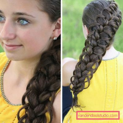 Idee per tessere trecce traforate per capelli lunghi