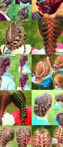 Trecce con nastri