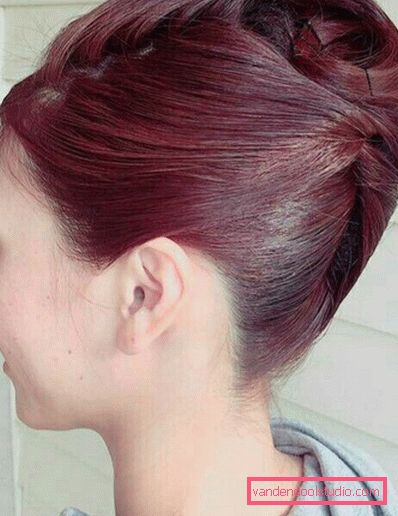 Guscio di stile sui capelli di media lunghezza