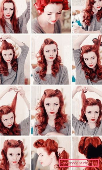 Acconciature da pin-up per capelli lunghi