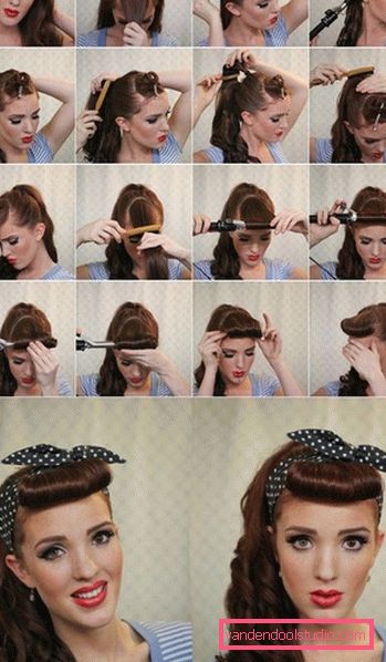 Acconciature da pin-up per capelli lunghi