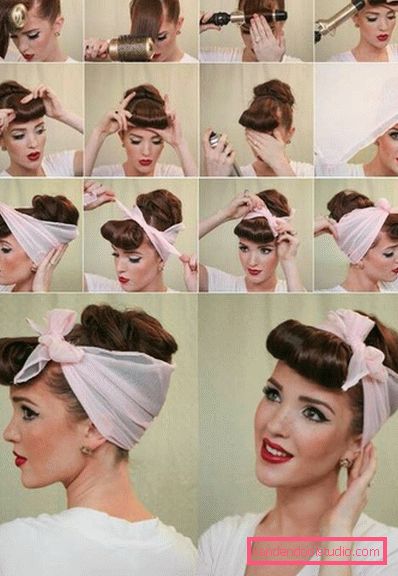 Acconciature da pin-up per capelli lunghi