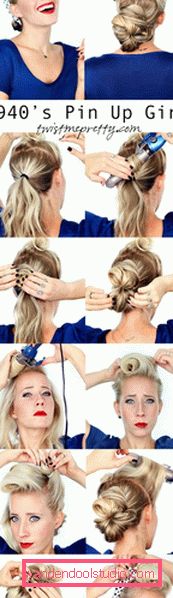 Acconciature da pin-up per capelli lunghi
