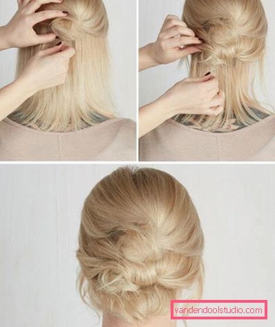 acconciature con forcine su capelli medi