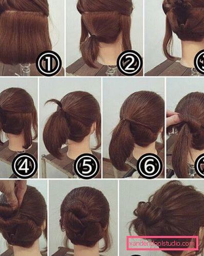 acconciature con forcine su capelli medi