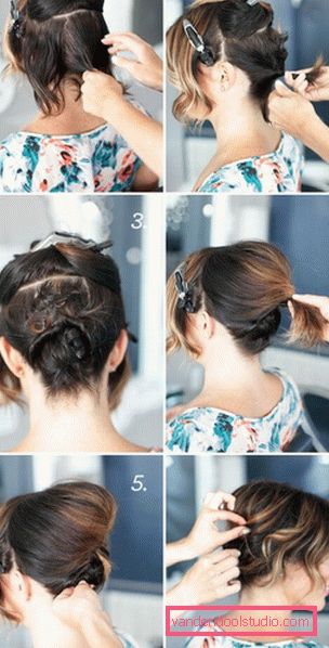 acconciature con forcine su capelli medi