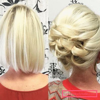 acconciature con forcine su capelli medi