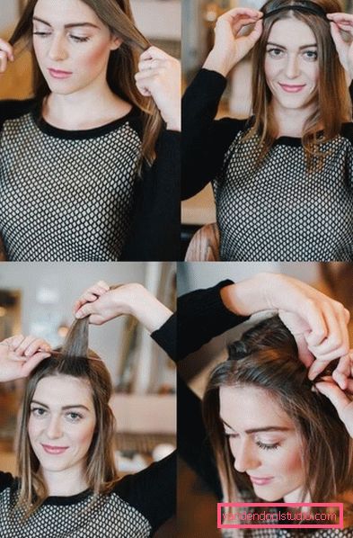 acconciature con forcine su capelli medi