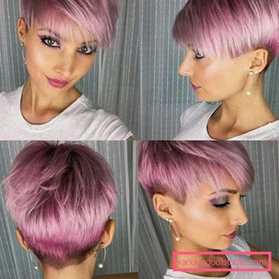 Taglio di capelli quadrato sui capelli corti