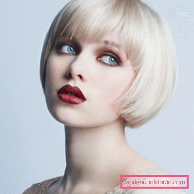 Taglio di capelli quadrato sui capelli corti