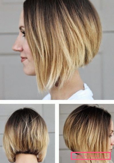 Taglio di capelli quadrato sui capelli corti