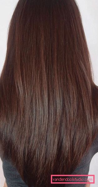 Coda di volpe taglio di capelli su capelli lisci e docili