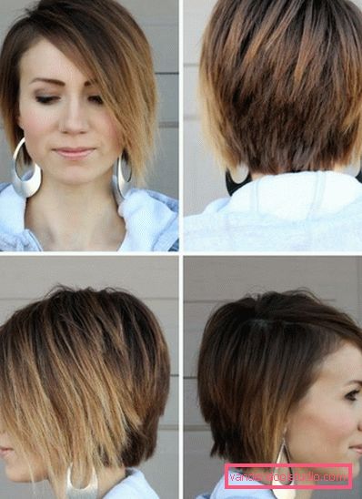 shatush su capelli corti scuri