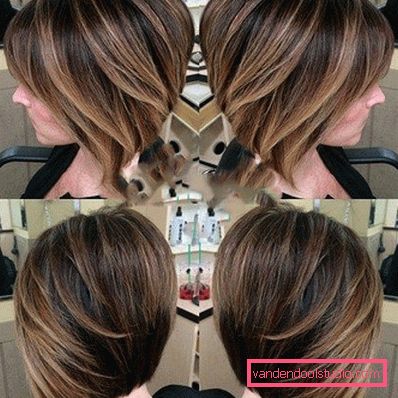 shatush su capelli corti scuri