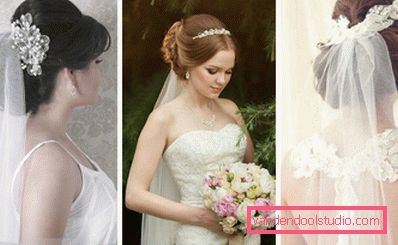 Acconciature da sposa per capelli lunghi con un velo
