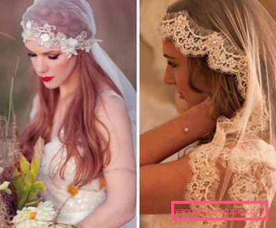 Acconciature da sposa per capelli lunghi con un velo
