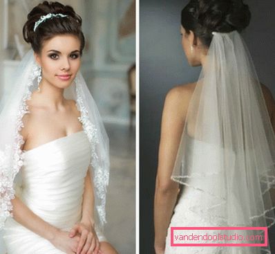 Acconciature da sposa per capelli lunghi con un velo