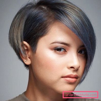 styling per capelli corti con frangia