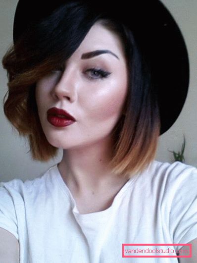 styling per capelli corti con frangia