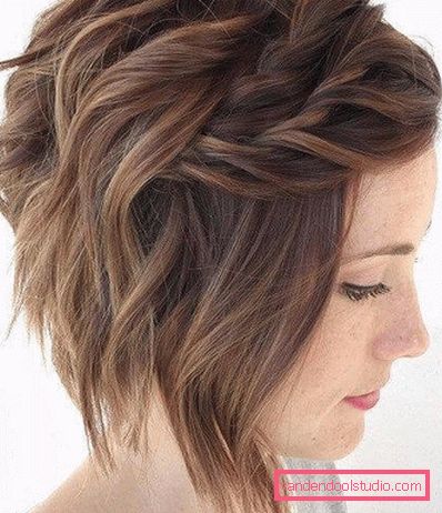 styling per capelli corti con frangia