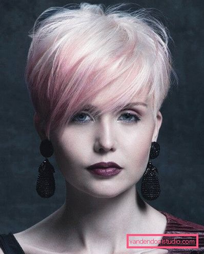 styling per capelli corti con frangia