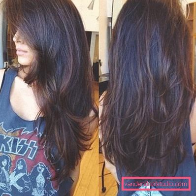 Vista di taglio di capelli femminile italiano da diversi lati