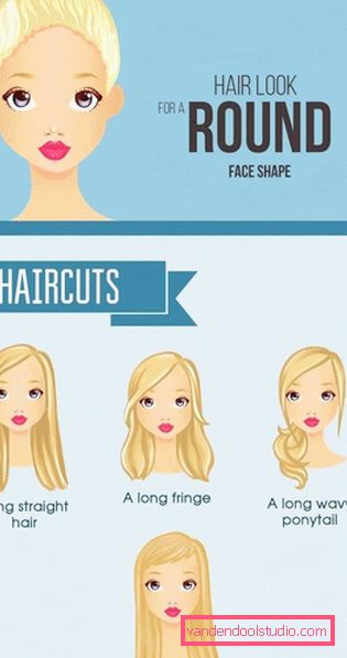 Acconciature da donna per capelli lunghi per viso tondo