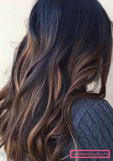 Balayazh da colorare su capelli scuri Balayazh: tecnica delicata per colorare i capelli