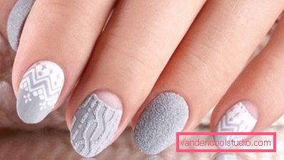 nail art in tono grigio nail art in tono grigio