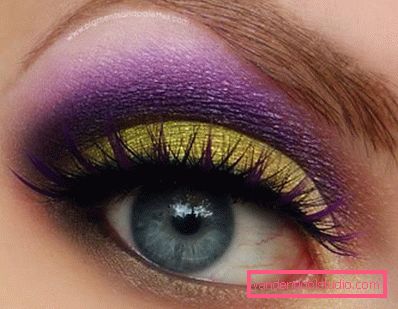 occhi di trucco viola-oro occhi di trucco viola-oro