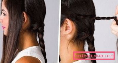 treccia intrecciare foto di capelli medi passo dopo passo Fai i capelli con le trecce sui capelli medi