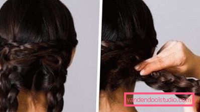 Treccia su foto di capelli medi passo dopo passo Fai i capelli con le trecce sui capelli medi