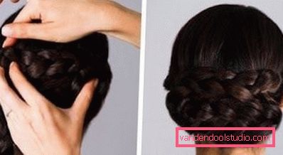 Treccia su foto di capelli medi passo dopo passo Fai i capelli con le trecce sui capelli medi