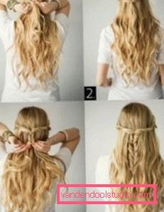 acconciature con trecce su capelli medi Fai i capelli con le trecce sui capelli medi