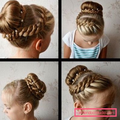 Acconciature per bambini per l'asilo di laurea