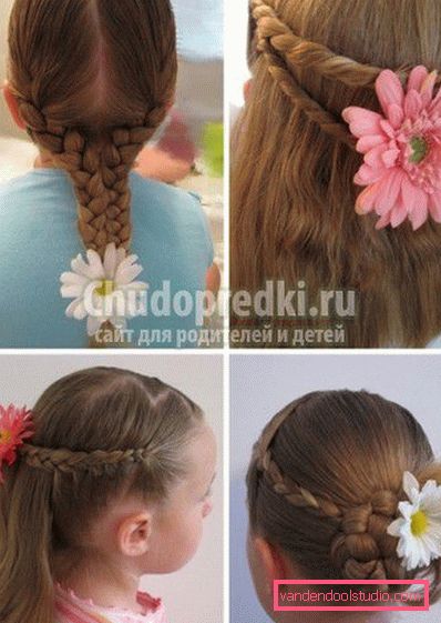 Acconciature per bambini per l'asilo di laurea