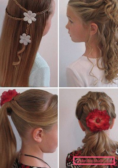 Acconciature per bambini per l'asilo di laurea