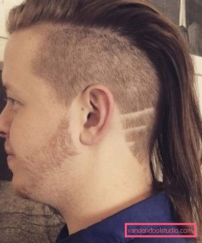Acconciature da uomo lunghe con aste rasate Tagli e tagli di capelli lunghi da uomo