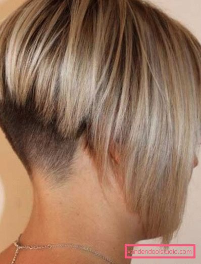 Taglio di capelli - vista posteriore Taglio di capelli spettacolare ed elegante sulla gamba