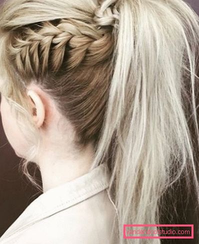 Taglio di capelli a coda di volpe Taglio di volpe spettacolare su capelli lunghi e medi