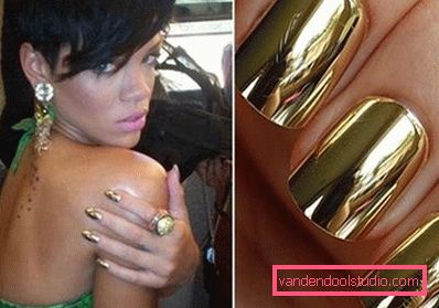 Rihanna con chiodi d'oro Rihanna con chiodi d'oro